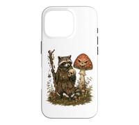 Goblincore Raccoon Outlaw Skull Mushroom Dark Cottagecore Case for iPhone 16 Pro