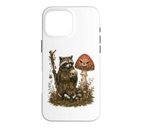 Goblincore Raccoon Outlaw Skull Mushroom Dark Cottagecore Case for iPhone 16 Pro Max