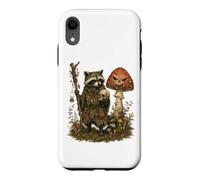 Goblincore Raccoon Outlaw Skull Mushroom Dark Cottagecore Case for iPhone XR