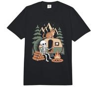 Goblincore Skeleton Roasting Marshmallows by the Campfire Comfort Colors Adult Heavyweight T-Shirt