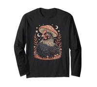 Goblincore Stargazer Hen Under A Wild Woodland Fungi Long Sleeve T-Shirt