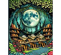 GoblinCore Study Series - The Lunar Academy Composition Book: 200 Pages Quad Ruled (Graph Paper) in 7.5" x 9.25" Size - Crystal & Moon Academy Fantasy ... Ready for School Labeling, Illustrated Covers