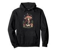 Goblincore western heifer under a wild forest mushroom Pullover Hoodie