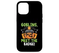 Goblins, Meet the Badge! Scary Policeman Spooky Halloween Case for iPhone 12/12 Pro