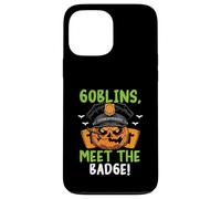 Goblins, Meet the Badge! Scary Policeman Spooky Halloween Case for iPhone 13 Pro Max