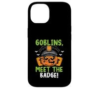 Goblins, Meet the Badge! Scary Policeman Spooky Halloween Case for iPhone 14