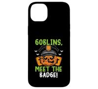 Goblins, Meet the Badge! Scary Policeman Spooky Halloween Case for iPhone 14 Plus