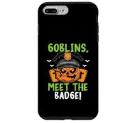 Goblins, Meet the Badge! Scary Policeman Spooky Halloween Case for iPhone 7 Plus/8 Plus
