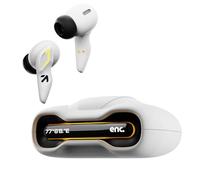 GOBOULT Audio UFO Truly Wireless in Ear Earbuds with 48H Playtime, Built-in App Support, 45ms Low Latency Gaming, 4 Mics ENC, Breathing LEDs, 13mm Bass Drivers Ear Buds TWS, Made in India (White Opal)