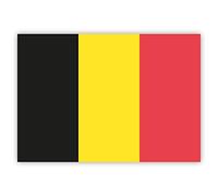 Gobrecht & Ulrich 10 Belgian Flag Stickers - Belgium Stickers - for Cars, Laptop, Windows, Luggage (7.4 x 5.2 cm)
