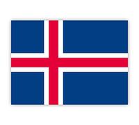 Gobrecht & Ulrich 10 Icelandic Flag Stickers - Iceland Stickers - for Cars, Laptop, Windows, Luggage (7.4 x 5.2 cm)