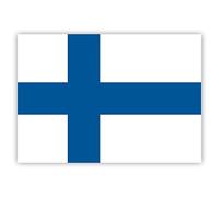 Gobrecht & Ulrich 10 x Finnish Flag Stickers - Finland Stickers - for Cars, Laptop, Windows, Luggage (7.4 x 5.2 cm)