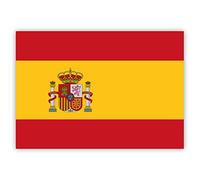 Gobrecht & Ulrich 10 x Spanish Flag Sticker - Spain Sticker - for Cars, Laptop, Windows, Luggage (7.4 x 5.2 cm)