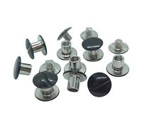 Gobrecht & Ulrich 25 x 5mm Book Binding Screws & Posts - Black - Chicago Screws - 10mm head, 5mm hole diameter