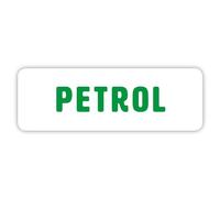 Gobrecht & Ulrich 4 Petrol Fuel Cap Stickers - White Petrol Only Stickers - 6.6 x 2.2cm