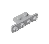 Gobricks 10201 Hinge Plate Bracket 1x2-1x4 [Rounded Corners] 50 Pieces GDS-638 Compatible with Lego Building Blocks Color:Light Bluish Gray