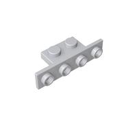 Gobricks 10201 Hinge Plate Bracket 1x2-1x4 [Rounded Corners] 50 Pieces GDS-638 Compatible with Lego Building Blocks Color:gray white