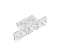 Gobricks 10201 Hinge Plate Bracket 1x2-1x4 [Rounded Corners] 50 Pieces GDS-638 Compatible with Lego Building Blocks Color:Trans-Clear 40