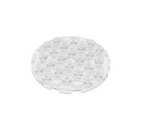 Gobricks 11213 Circular Plate Plate Round 6x6 with Hole 10 Pieces GDS-843 Compatible with Lego Building Blocks Color:Trans-Clear