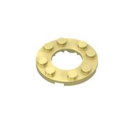 Gobricks 11833 Circular Plate Plate Round 4x4 with 2x2 Hole 10 Pieces GDS-842 Compatible with Lego Building Blocks Color:Chrome Gold