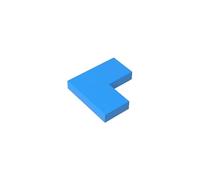 Gobricks 14719 Foundation Plate Tile 2x2 Corner 50 Pieces GDS-567 Compatible with Lego Building Blocks Color:Dark Azure