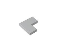 Gobricks 14719 Foundation Plate Tile 2x2 Corner 50 Pieces GDS-567 Compatible with Lego Building Blocks Color:Light Bluish Gray