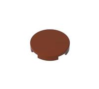 Gobricks 14769 Circular Plate Tile Round 2x2 with Bottom Stud Holder 50 Pieces GDS-611 Compatible with Lego Building Blocks Color:Reddish Brown