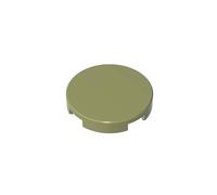 Gobricks 14769 Circular Plate Tile Round 2x2 with Bottom Stud Holder 50 Pieces GDS-611 Compatible with Lego Building Blocks Color:Olive Green