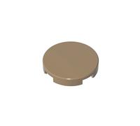 Gobricks 14769 Circular Plate Tile Round 2x2 with Bottom Stud Holder 50 Pieces GDS-611 Compatible with Lego Building Blocks Color:Dark Tan