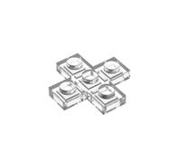 Gobricks 15397 Foundation Plate Plate 3 x 3 Cross 10 Pieces GDS-710 Compatible with Lego Building Blocks Color:Trans-Clear 180