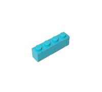Gobricks 15533 Basic Bricks Brick Special 1x4 with Masonry Brick Profile 50 Pieces GDS-632 Compatible with Lego Building Blocks Color:Medium Azure