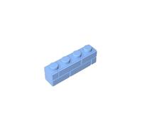 Gobricks 15533 Basic Bricks Brick Special 1x4 with Masonry Brick Profile 50 Pieces GDS-632 Compatible with Lego Building Blocks Color:Bright Light Blue