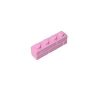Gobricks 15533 Basic Bricks Brick Special 1x4 with Masonry Brick Profile 50 Pieces GDS-632 Compatible with Lego Building Blocks Color:Bright Pink