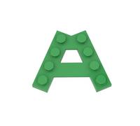 Gobricks 15706 Circular Plate A-Frame Wedge Plate 10 Pieces GDS-727 Compatible with Lego Building Blocks Color:Bright Green 37