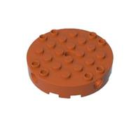 Gobricks 18897 Circular 6x6 with Side Pins and Center Hole 5 Pieces High-Precision MOC Building Bricks Replacement Parts Compatible with Lego Bricks GDS-90231-Dark Orange
