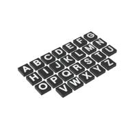 Gobricks 1x1 Tile Printed Letters A-Z, Parts Pack 1 Pieces High-Precision MOC Building Bricks Replacement Parts Compatible with Lego Bricks GDS-B2207-Black