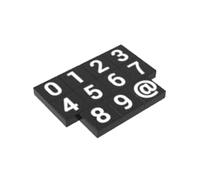 Gobricks 1x1 Tile Printed Numbers 0-9 @, Parts Pack 1 Pieces High-Precision MOC Building Bricks Replacement Parts Compatible with Lego Bricks GDS-B2208-Black