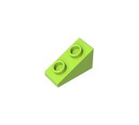 Gobricks 1x2x1 Slope Brick 50 Pieces High-Precision MOC Building Bricks Replacement Parts Compatible with Lego Bricks GDS-90264-Lime