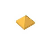 Gobricks 22388 Slope Brick 1x1 Four-Sided Sloped Brick 50 Pieces GDS-837 Compatible with Lego Building Blocks Color:Chrome Gold