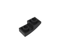Gobricks 24201 Arched Brick Slope Curved 2x1 Inverted 50 Pieces GDS-795 Compatible with Lego Building Blocks Color:Black