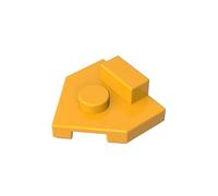 Gobricks 24307 Plate Special 2X2 Wedge, Center Stud, 1X1/2 Raised Tab 50 Pieces High-Precision MOC Building Bricks Replacement Parts Compatible with Lego Bricks GDS-M228-Bright Light Orange