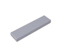 Gobricks 2431 Foundation Plate Tile 1x4 with Groove 50 Pieces GDS-563 Compatible with Lego Building Blocks Color:Flat Silver
