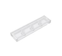 Gobricks 2431 Foundation Plate Tile 1x4 with Groove 50 Pieces GDS-563 Compatible with Lego Building Blocks Color:Trans-Clear