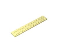 Gobricks 2445 Plate 2X12 10 Pieces High-Precision MOC Building Bricks Replacement Parts Compatible with Lego Bricks GDS-515-Light Yellow