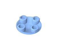 Gobricks 2654 Circular Plate Plate Round 2x2 with Rounded Bottom [Boat Stud] 50 Pieces GDS-608 Compatible with Lego Building Blocks Color:Bright Light Blue