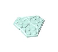 Gobricks 27255 Central Hole Energy Shield with Triangle Base 10 Pieces High-Precision MOC Building Bricks Replacement Parts Compatible with Lego Bricks GDS-90186-Light Aqua