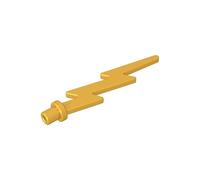 Gobricks 27256 Lightning Sword 20 Pieces High-Precision MOC Building Bricks Replacement Parts Compatible with Lego Bricks GDS-90023-Metallic Gold