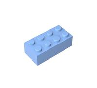 Gobricks 3001 Basic Bricks Brick 2x4 50 Pieces GDS-542 Compatible with Lego Building Blocks Color:Bright Light Blue
