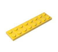 Gobricks 3034 Foundation Plate Plate 2x8 50 Pieces GDS-513 Compatible with Lego Building Blocks Color:Yellow