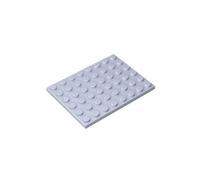 Gobricks 3036 Plate 6X8 10 Pieces High-Precision MOC Building Bricks Replacement Parts Compatible with Lego Bricks GDS-524-light Blue Gray